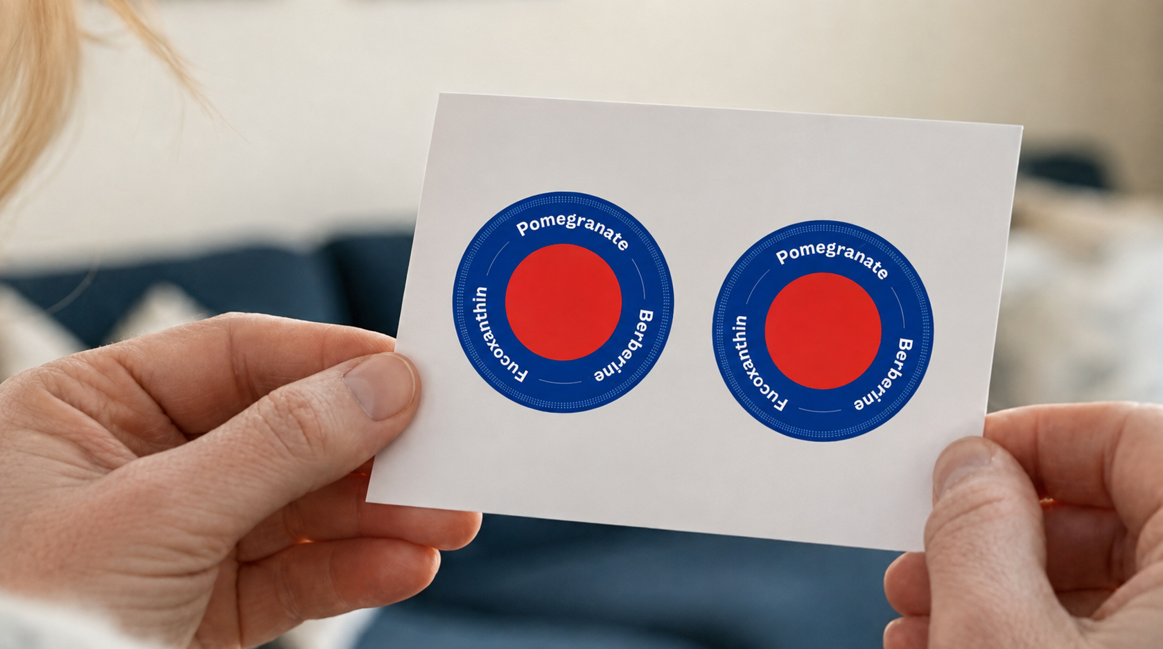 Patch minceur LipoDerm tenu entre les doigts avant application sur le bras