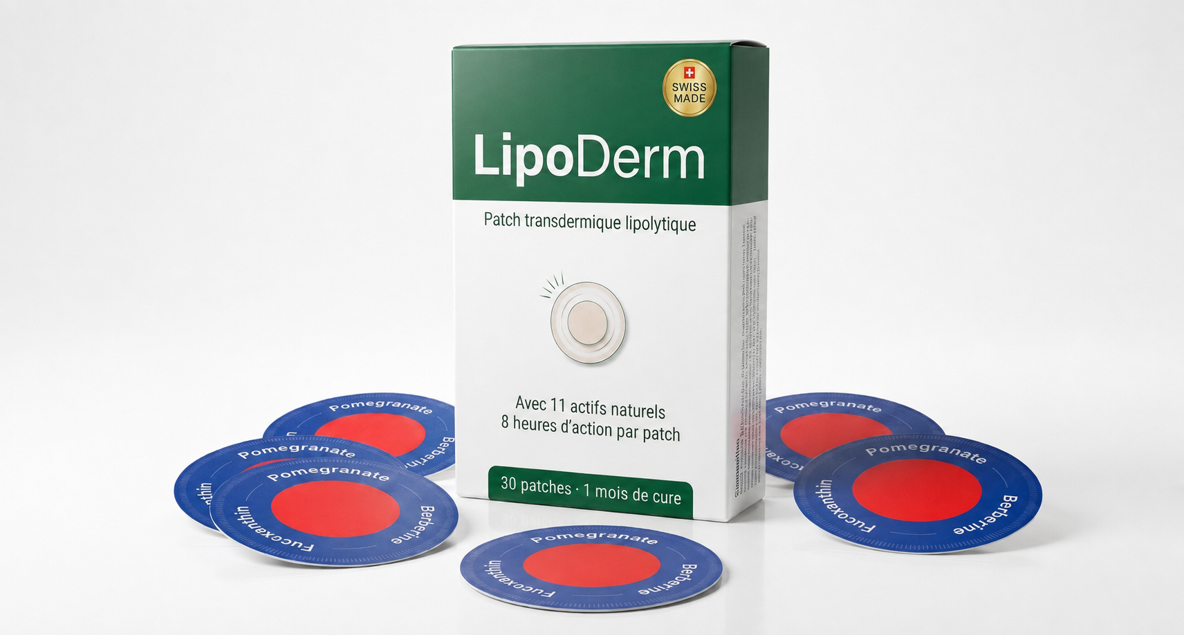 Cure LipoDerm : boîte et patchs minceur transdermiques